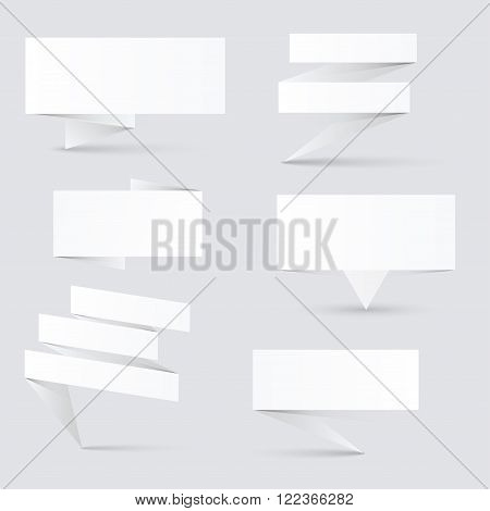 decorated paper banners for your text. vector