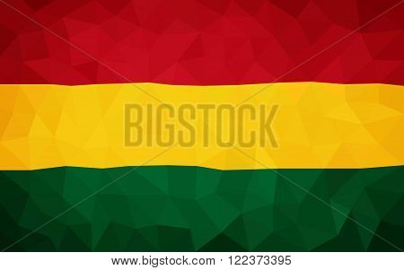 Lithuania high poly triangulated flag in EPS 8 format