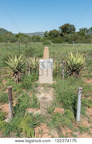 COOKHOUSE, SOUTH AFRICA - FEBRUARY 19, 2016: Grave of the Van Aardts who operated a cook house in the early 19th century near this point. This cook house eventually gave its name to the town