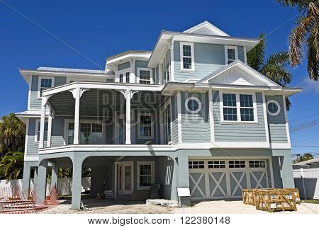 A Large New Beach House under Construction