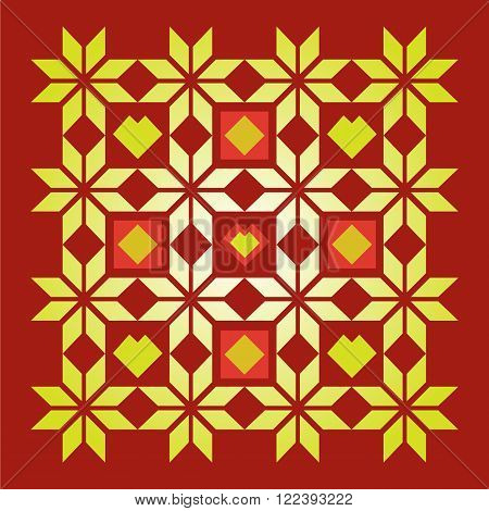 Ornament card. Traditional element. Geometric vector illustration