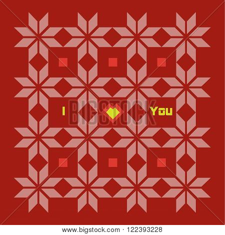 Ornament greeting card. Traditional element. Geometric vector illustration