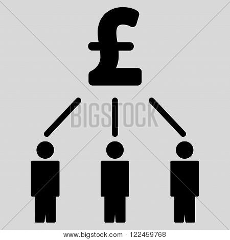 Pound Crowdfunding vector icon. Pound Crowdfunding icon symbol. Pound Crowdfunding icon image. Pound Crowdfunding icon picture. Pound Crowdfunding pictogram. Flat pound crowdfunding icon.