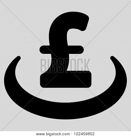 Pound Deposit Placement vector icon. Pound Deposit Placement icon symbol. Pound Deposit Placement icon image. Pound Deposit Placement icon picture. Pound Deposit Placement pictogram.