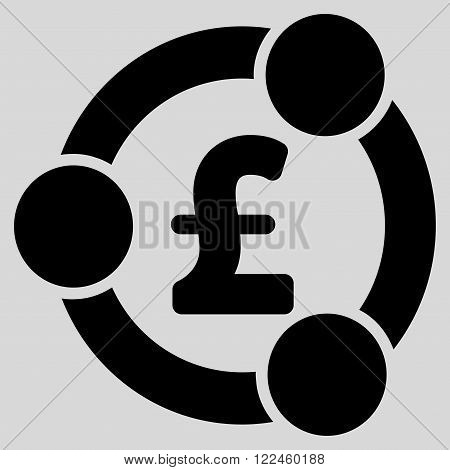 Pound Financial Collaboration vector icon. Pound Financial Collaboration icon symbol. Pound Financial Collaboration icon image. Pound Financial Collaboration icon picture.