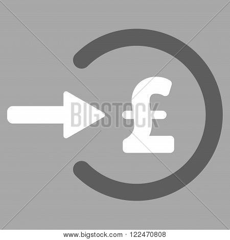 Pound Income vector icon. Pound Income icon symbol. Pound Income icon image. Pound Income icon picture. Pound Income pictogram. Flat pound income icon. Isolated pound income icon graphic.