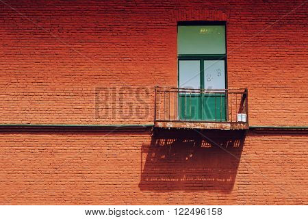 Mysterious green door with the prints of the ghost
