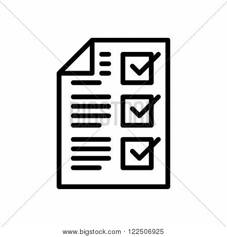 Completed tasks. Fully salable vector icon in outline style.