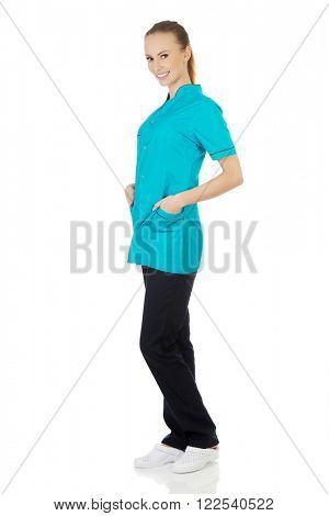 Smiling woman doctor.