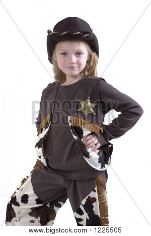 Bystry mały Cowgirl