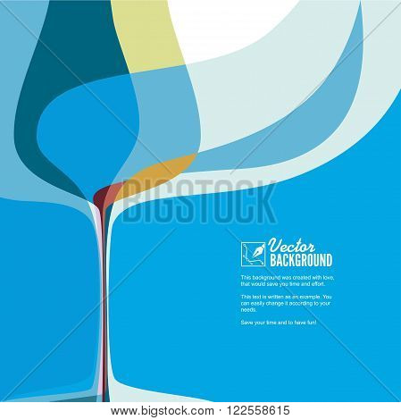Restaraunt, bar cover for menu, abstract composition with wine glass