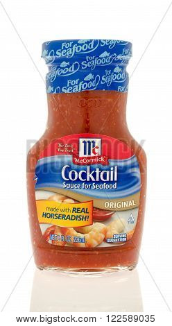 Winneconne WI - 18 Nov 2015: Bottle of McCormick cocktail sauce.