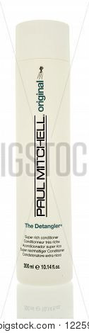 Winneconne, WI - 8 Nov 2015: A bottle of Paul Mitchell detangler condtioner
