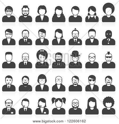 People avatars and userpics in different style and hairdo