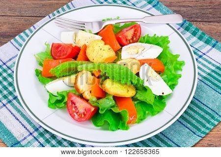 Tomato, Sweet Pepper with Egg and Bruschetta Studio Phoro