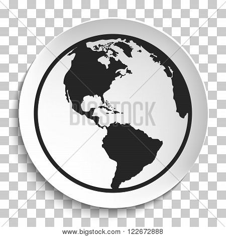 earth globe icon on vector photo free trial bigstock