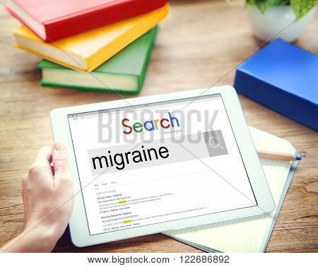 Migraine Symptoms Diagnosis Disturbed Vision Concept