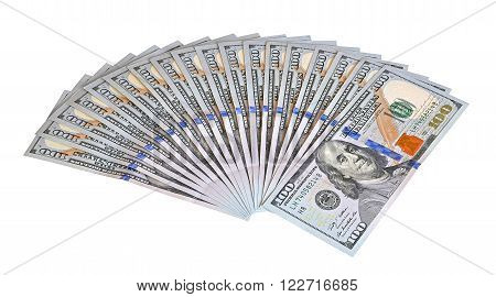 The American dollars spread out to desktop a fan