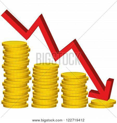 Illustration Graphic Vector lose Money for the creative use in graphic design