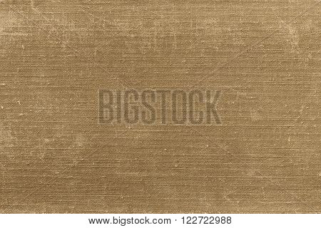 rough texture of old material from cotton or from a sackcloth for a textile background or for wallpaper of sepia color with attritions