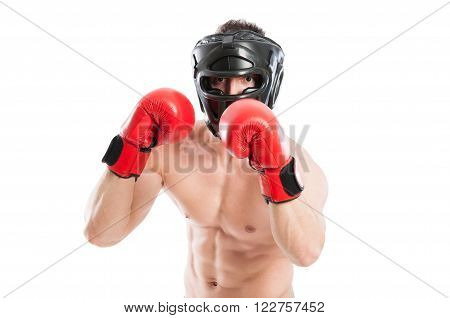 Protected Boxer Ready To Punch