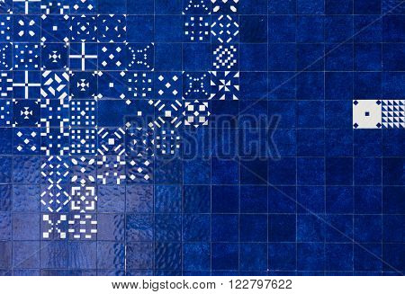 Azulejo portuguese ceramic tiles background