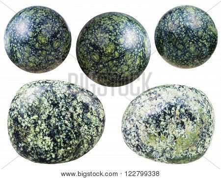 Set Of Tumbled Serpentine (serpentinite) Gemstones