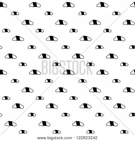 Abstract doodle eye pattern with hand drawn ink eyes. Funny vector black and white eye pattern. Seamless monochrome eye pattern for fabric, wallpapers, wrapping paper, cards and web backgrounds.