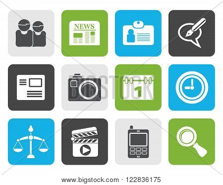 Black web site, computer and business icons - vector icon set
