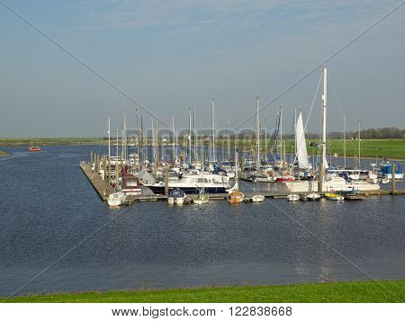 the Harbour of greetsiel at the North sea