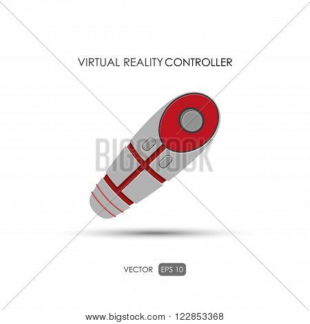 Hand controller for virtual reality system. Vector illustration