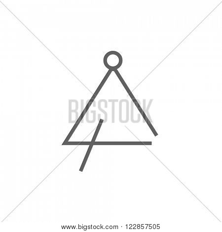 Triangle line icon.