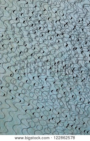 Hand Drawn Abstract Net Background On Textured Paper Background