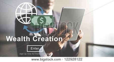 Wealth Creation Affluence Investment Concept