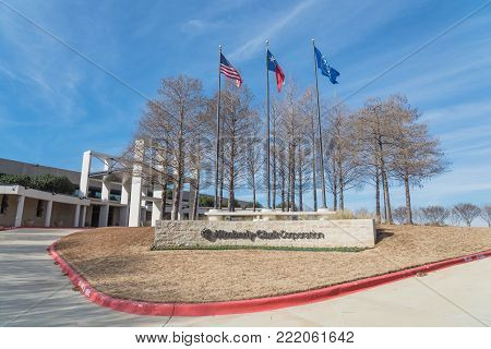 Entrance To  World Headquarters Of Kimberly-clark In Irving, Texas, Usa