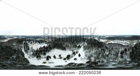 360-degree Panoramic Aerial View Of Chertanovo District, Moscow