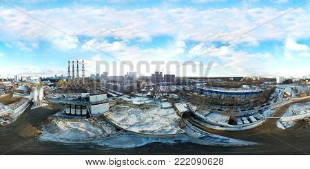 360-degree Panoramic Aerial View Of Chertanovo District, Moscow
