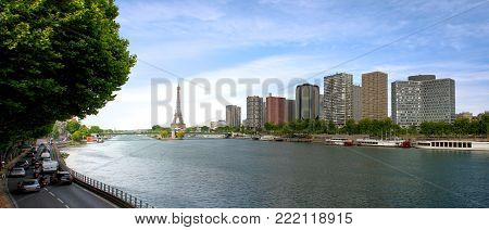 Nice view of the city Paris in Europe