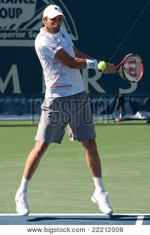 LOS ANGELES, CA. - 31 juli: nr. 1 zaad Mardy Fish (USA) in actie tijdens de 2011 boeren Classic si