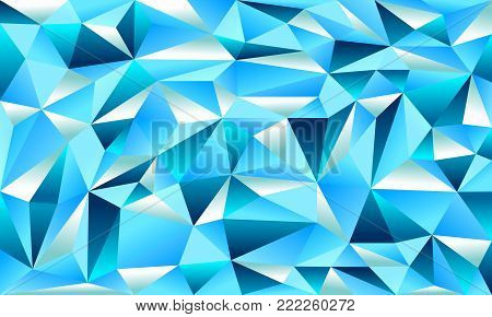 Crystal Ice Low Poly Art Vector Graphic Background Design