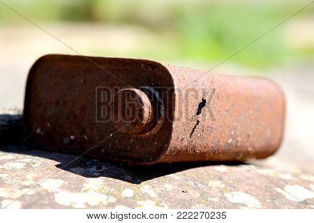 Enrobinated oil can forgotten at the nature. Trash we left by at the nautre that kills our planet.