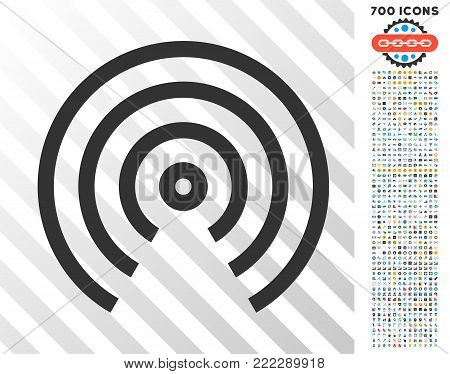 Airdrop Center icon with 700 bonus bitcoin mining and blockchain design elements. Vector illustration style is flat iconic symbols designed for cryptocurrency software.
