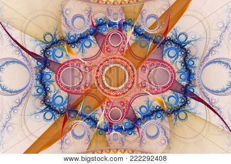 Fractal mathematic algorithm generated art picture illustration can illustrate universe 3D digital art galaxy universe illustration.