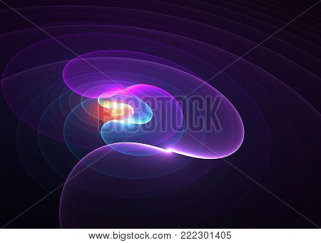 Abstract  Spiral  Glow    Background - Fractal Art