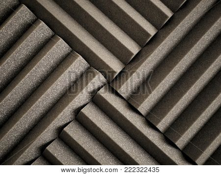 Acoustic Panels Texture on Recording Studio Wall for Audio