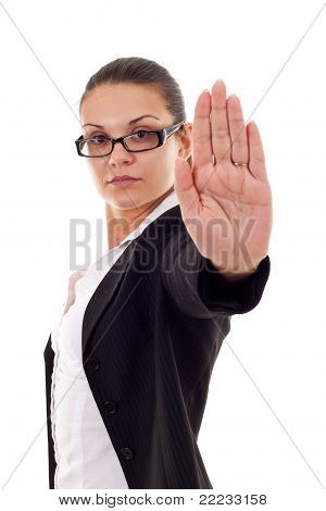 Značka Stop Making obchodní žena