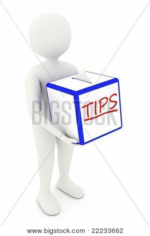 Hombre 3D caja con puntas