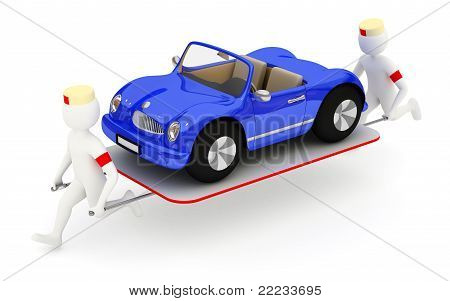 Enfermeras con coche rota