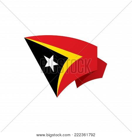 east timor flag, vector illustration on a white background