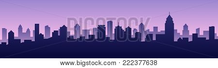 Vector illustration background city skyline silhouette cityscape landscape